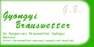 gyongyi brauswetter business card