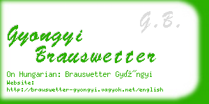 gyongyi brauswetter business card